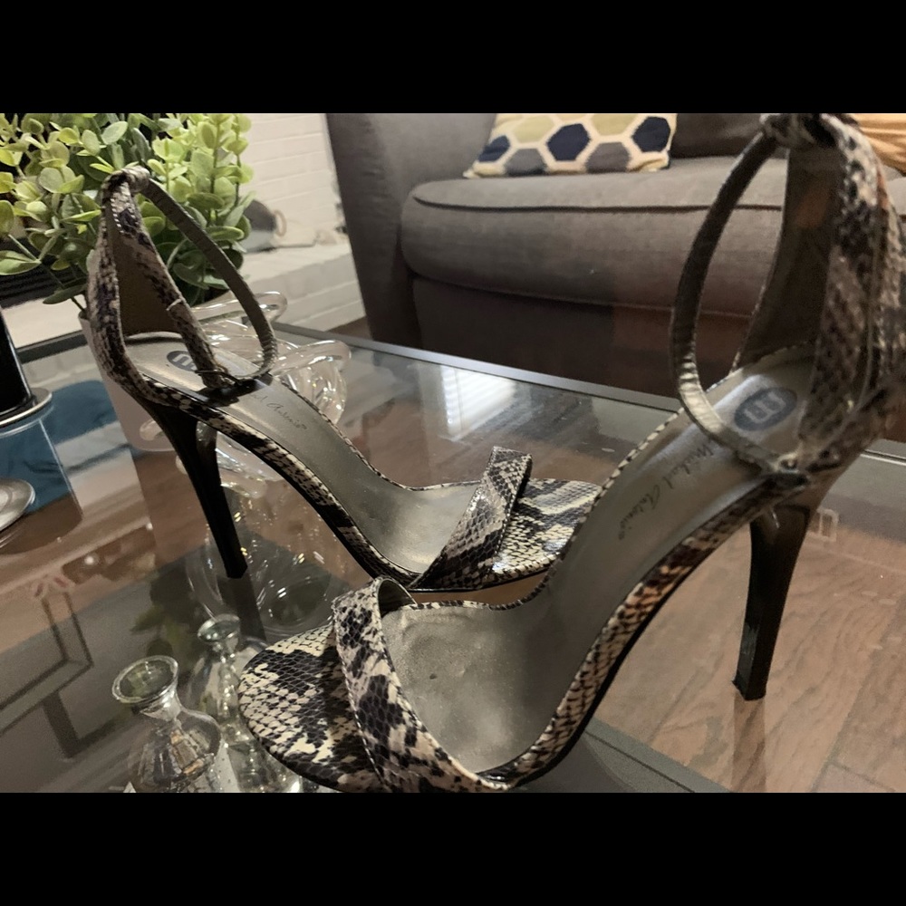 Grey snake print stiletto